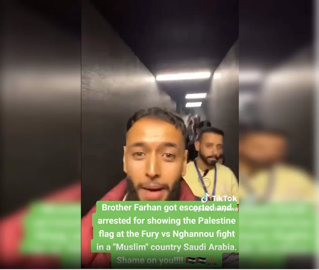 السعودية تحتجز بريطانياً رفع العلم الفلسطيني في موسم الرياض (فيديو)  وطن