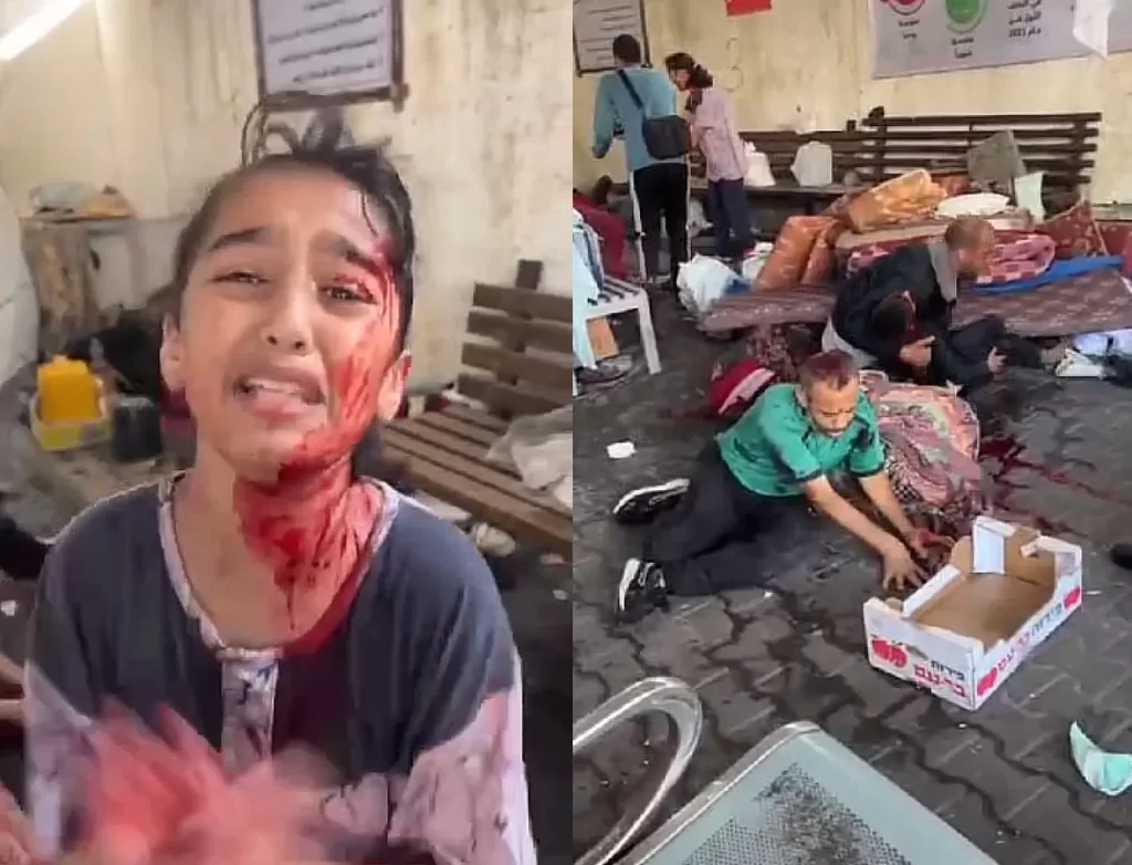 صاروخ أمريكي يقتل في صمت.. مشاهد مأساوية لقصف إسرائيلي على مستشفى الشفاء في غزة  وطن