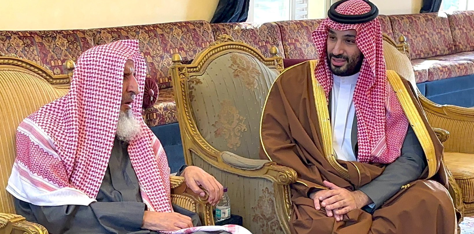 محمد بن سلمان في زيارة نادرة للمفتي.. العساكر وثق حديثهما بالفيديو وطن