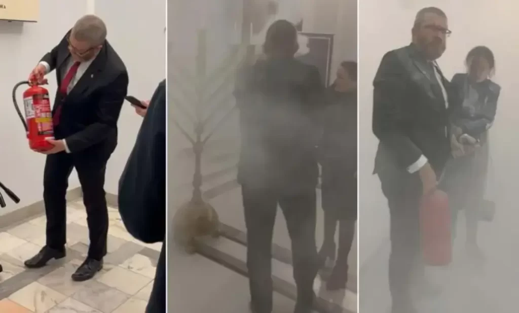 نائب بولندي ينتصر لغزة على طريقته.. فاجأ الجميع داخل البرلمان واستنفر إسرائيل وطن