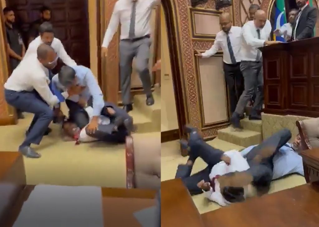 برلمان الشعب يتحول لحلبة مصارعة بين النواب في هذا البلد (فيديو) وطن