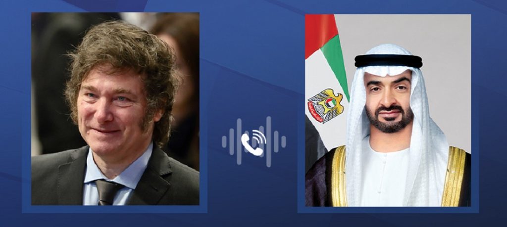 رئيس الدولة والرئيس الأرجنتيني يبحثان خلال اتصال هاتفي علاقات التعاون