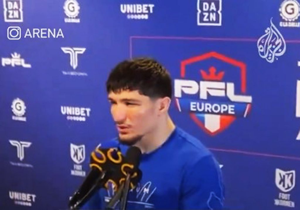 “هناك شعبٌ يباد”.. بطل شيشاني يتضامن مع غزة عقب فوزه بنزال في منافسات دوري المقاتلين المحترفين بباريس (شاهد) وطن