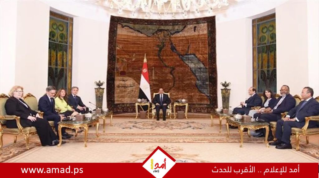 السيسي لبلينكن: حان الوقت لإنهاء حرب غزة بداية لقيام دولة فلسطين