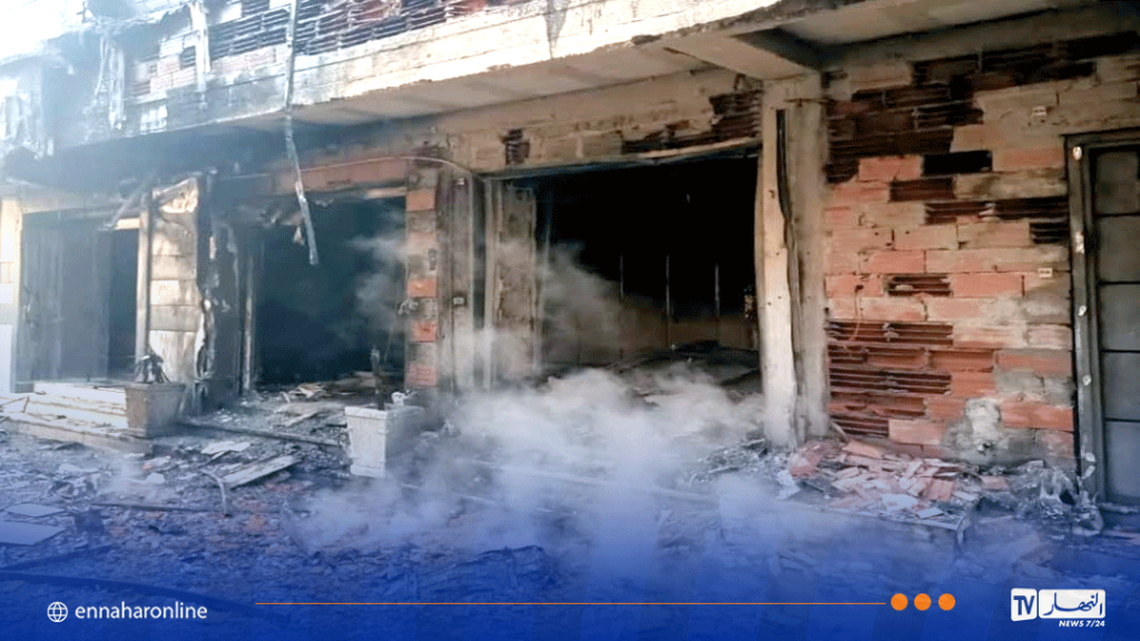 إصابة شخصين في حريق محل للألبسة ببوسعادة
