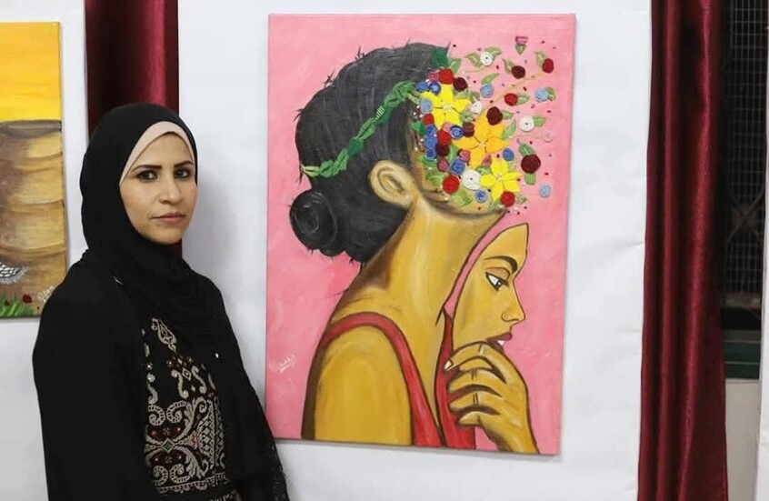 استشهاد الفنانة الفلسطينية إلهام البدي بقصف إسرائيلي على مخيم جباليا