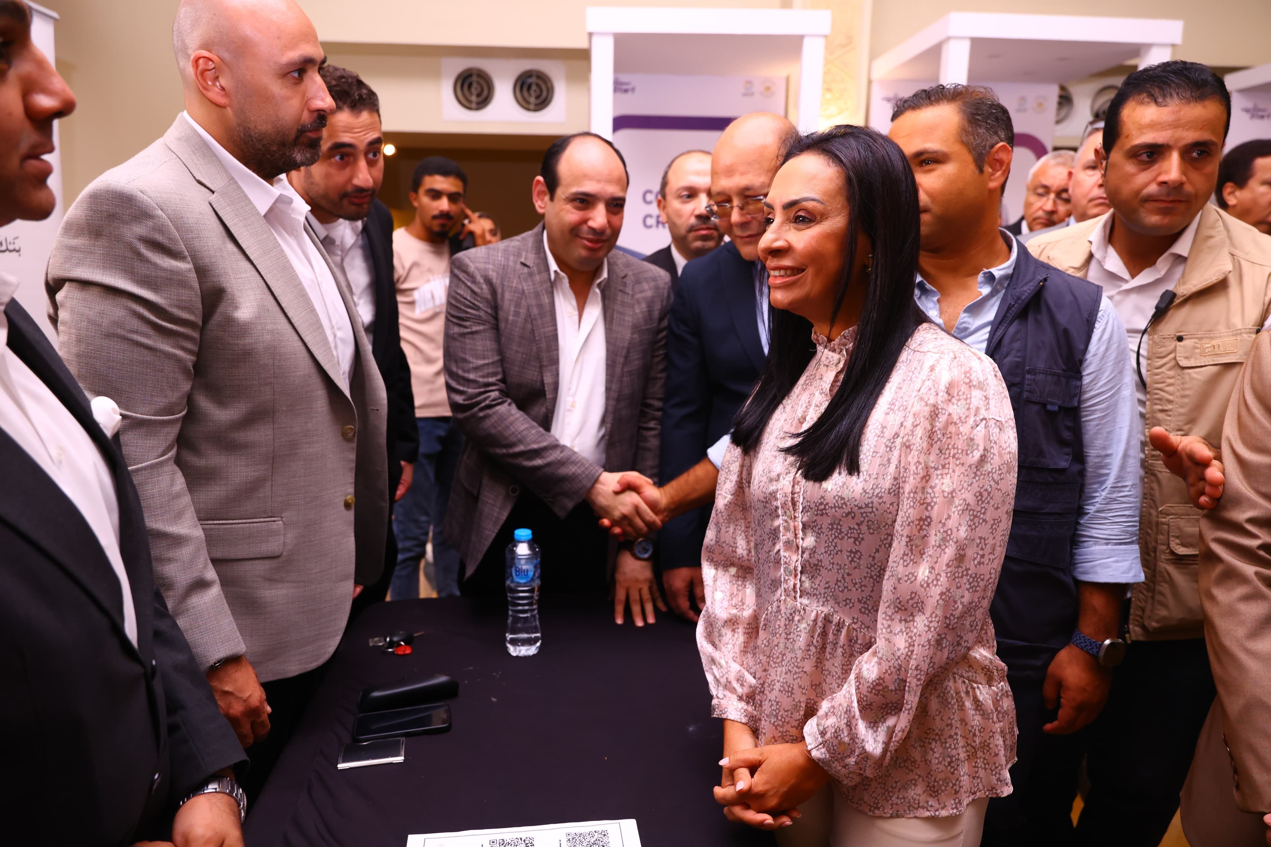 وزيرة التضامن خلال اللقاء وزيرة التضامن خلال اللقاء