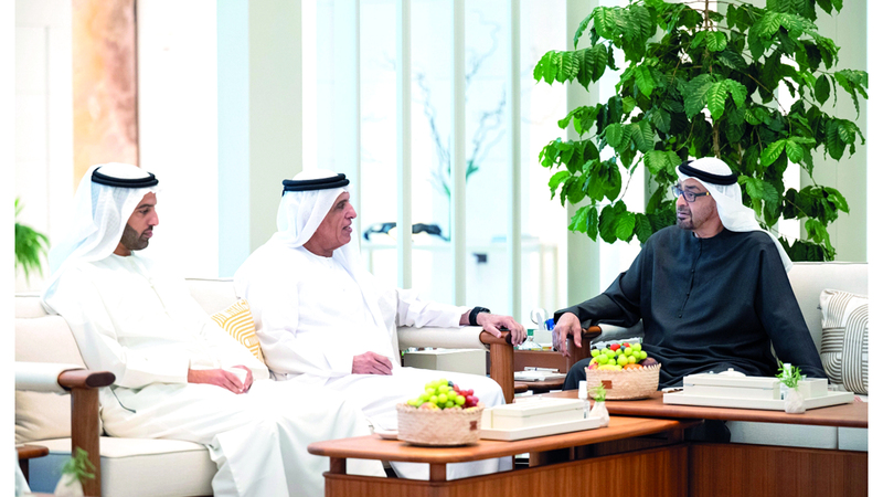 رئيس الدولة يستقبل حاكم رأس الخيمة