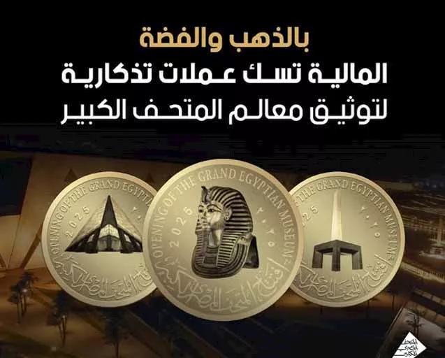العملات التذكارية احتفالًا بافتتاح المتحف المصري الكبير (1)