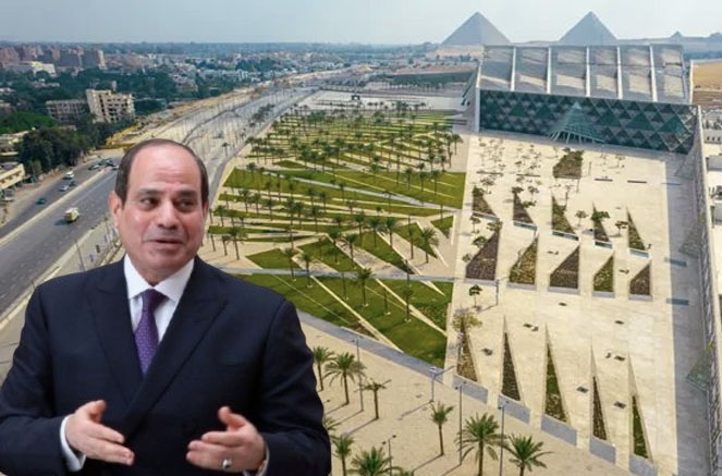 قبل ساعات من افتتاح المتحف الكبير.. السيسي يغرد من “مهد الحضارة الإنسانية”