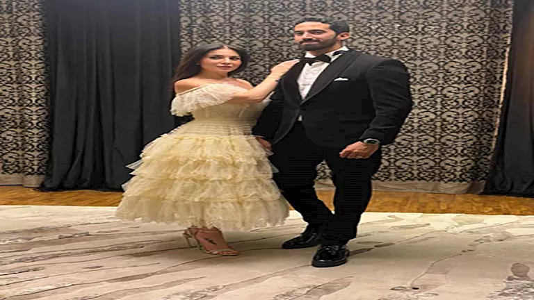 أول تعليق من عريس مي عز الدين بعد زواجهما