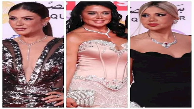 نجلاء بدر بفستان مكشوف.. نجمات تألقن بفتحة ساق جريئة في القاهرة السينم