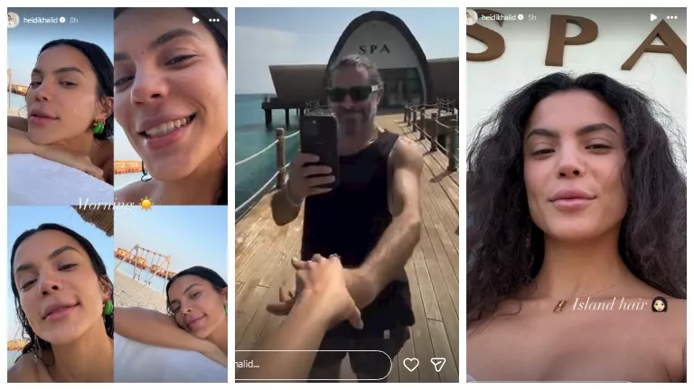 هايدي خالد تستمتع بشهر العسل مع هادي الباجوري وسط أجواء رومانسية