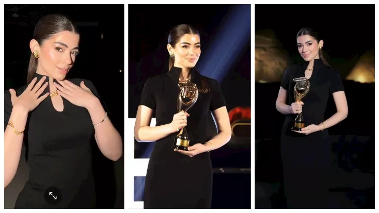 ليلى زاهر تحتفل بجائزة أفضل ممثلة.. وزوجها هشام جمال يعلق: “مبروك لأجم