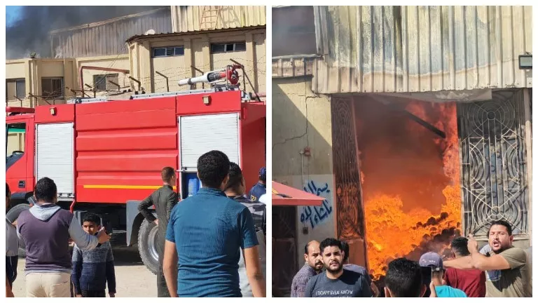 السيطرة على حريق داخل مخزن ملابس بحي العامرية في الإسكندرية (صور)