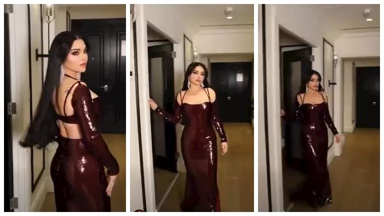 فستان لامع ومُبهج.. هيفاء وهبي تستعرض إطلالتها قبل حفلها الليلة في عما