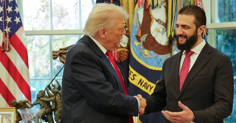 عطور ومزاح بين ترامب والشرع