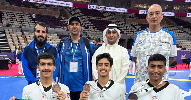 3 برونزيات لـ الكويت في بطولة قطر الدولية للتايكوندو