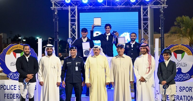 علي الخرافي يحرز بطولة الجولة الثالثة من دوري الفروسية لقفز الحواجز