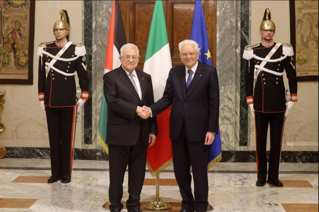 الرئيس يجتمع مع نظيره الإيطالي