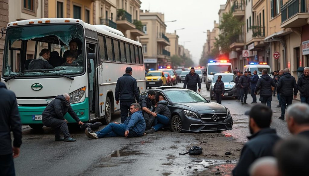 collision busvoiture fait plusieurs blessés