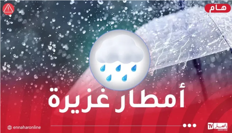 تتعدى 70 ملم.. أمطار رعدية غزيرة على هذه الولايات