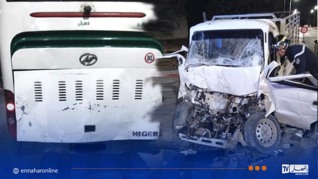 معسكر .. وفاة شخص في اصطدام “هاربين” بحافلة لنقل المسافرين ببوهني