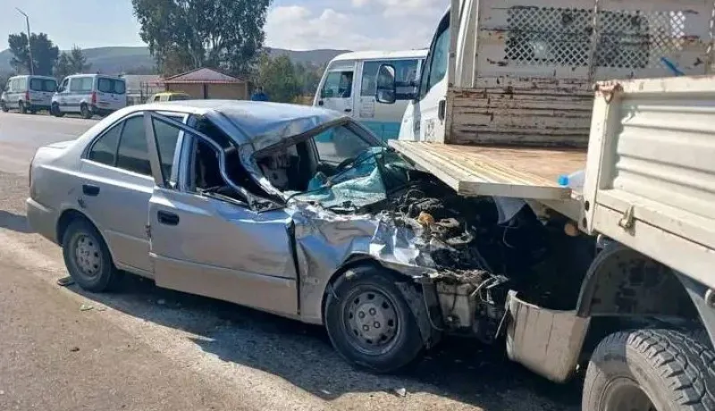 تبسة.. 4 جرحى في اصطدام بين سيارة وشاحنة بمرسط