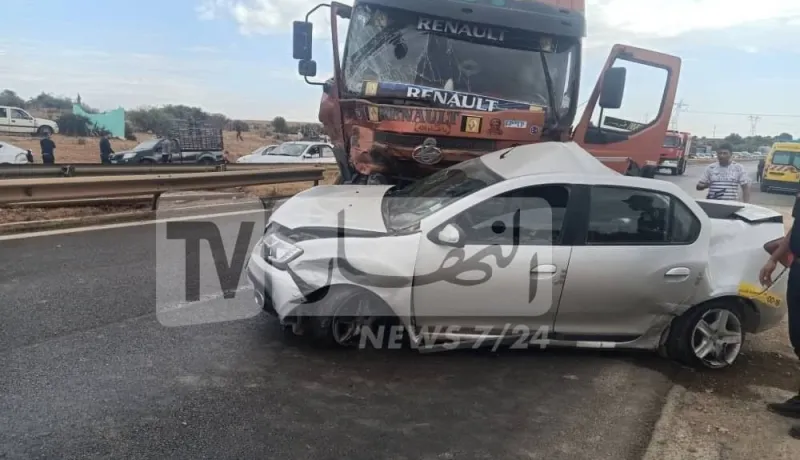 معسكر.. 6 جرحى في اصطدام بين شاحنة وسيارة قرية السنايسة في تيزي