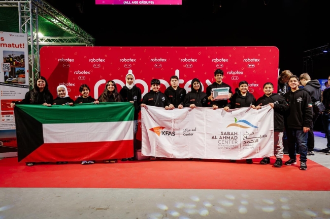مركز صباح الأحمد للموهبة يحقق المركزين الخامس والسابع بنهائيات مسابقة روبوتكس الدولية في إستونيا
