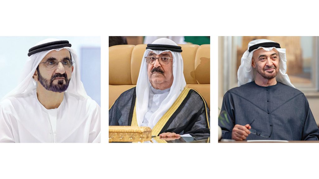 رئيس الدولة ونائباه والحكام يهنئون أمير الكويت بالذكرى الثانية لتوليه مقاليد الحكم