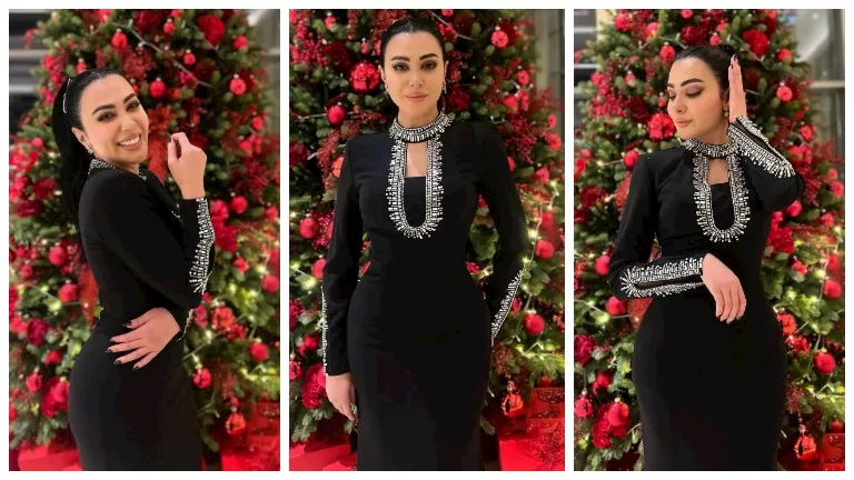 ميرهان حسين تخطف الأنظار احتفالًا بالكريسماس