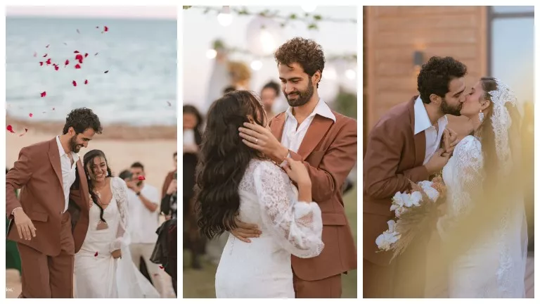 بـ” قبلة رومانسية”.. ثراء جبيل تحتفل بعيد زواجها الأول