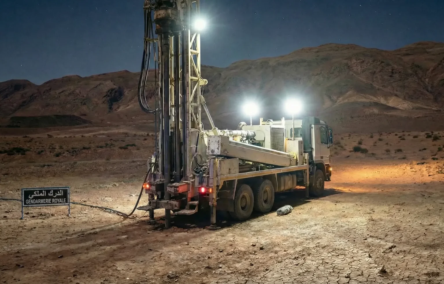 درك تازناخت يوقف “صوندا” للحفر العشوائي في ملكية مواطن سوري