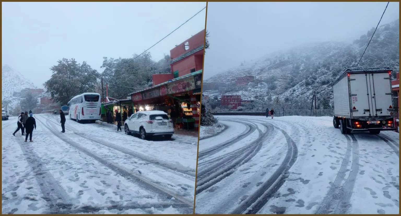 إعادة فتح الطريق الوطنية رقم 9 عبر تيشكا بعد أزيد من 24 ساعة من التوقف