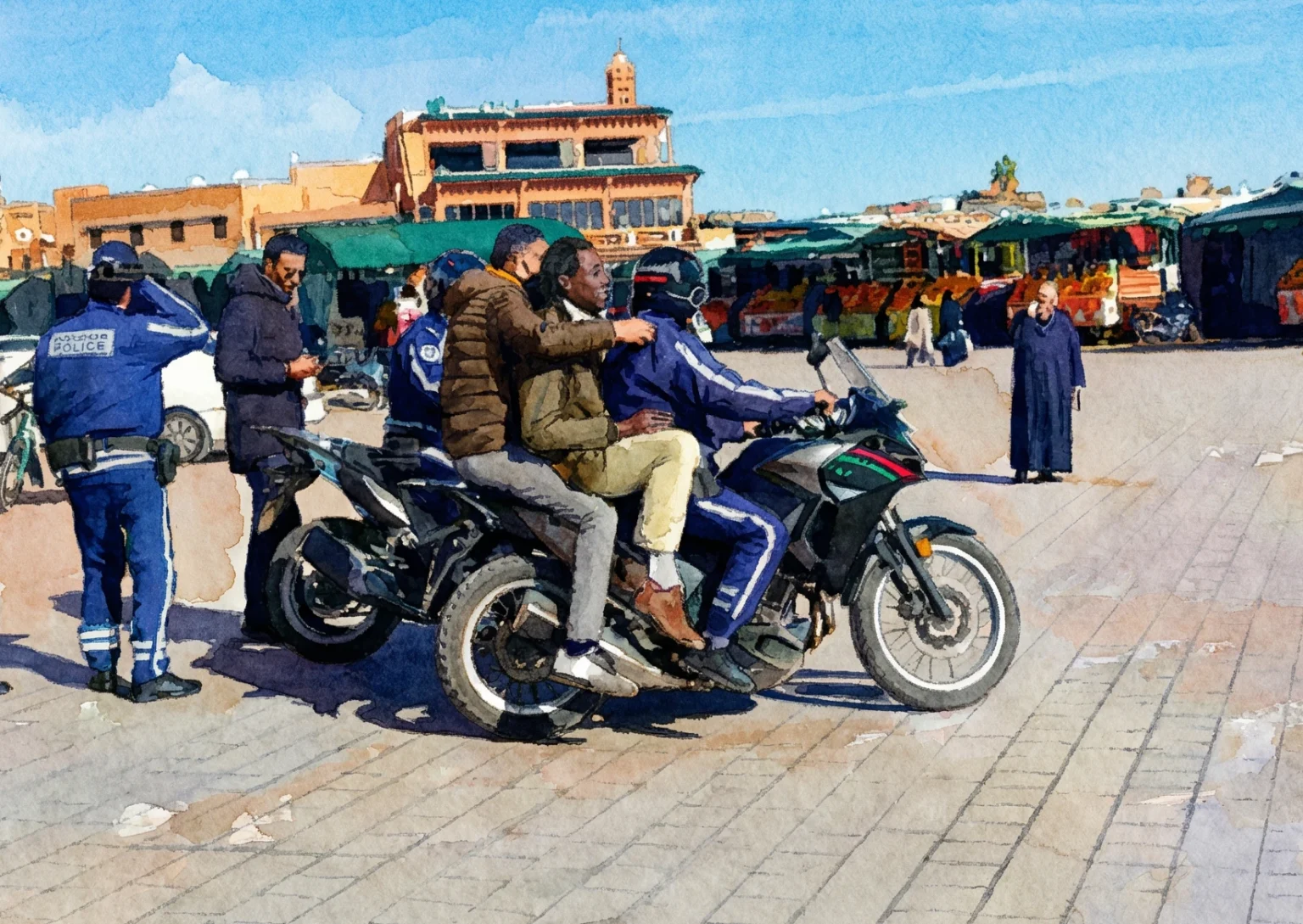 مراكش.. توقيف أجنبي بـ”جامع الفنا” لترويجه أقمصة تحمل شعار “البوليساريو”