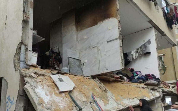 الدفاع المدني : انهيار 3 مبان في مدينة غزة بسبب المنخفض الجوي